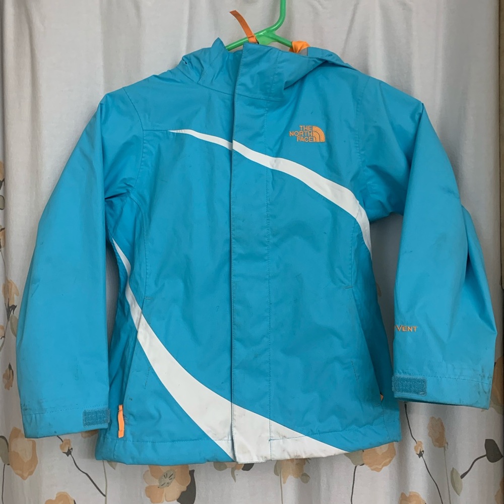 Kids xs blue northface waterproof jacket